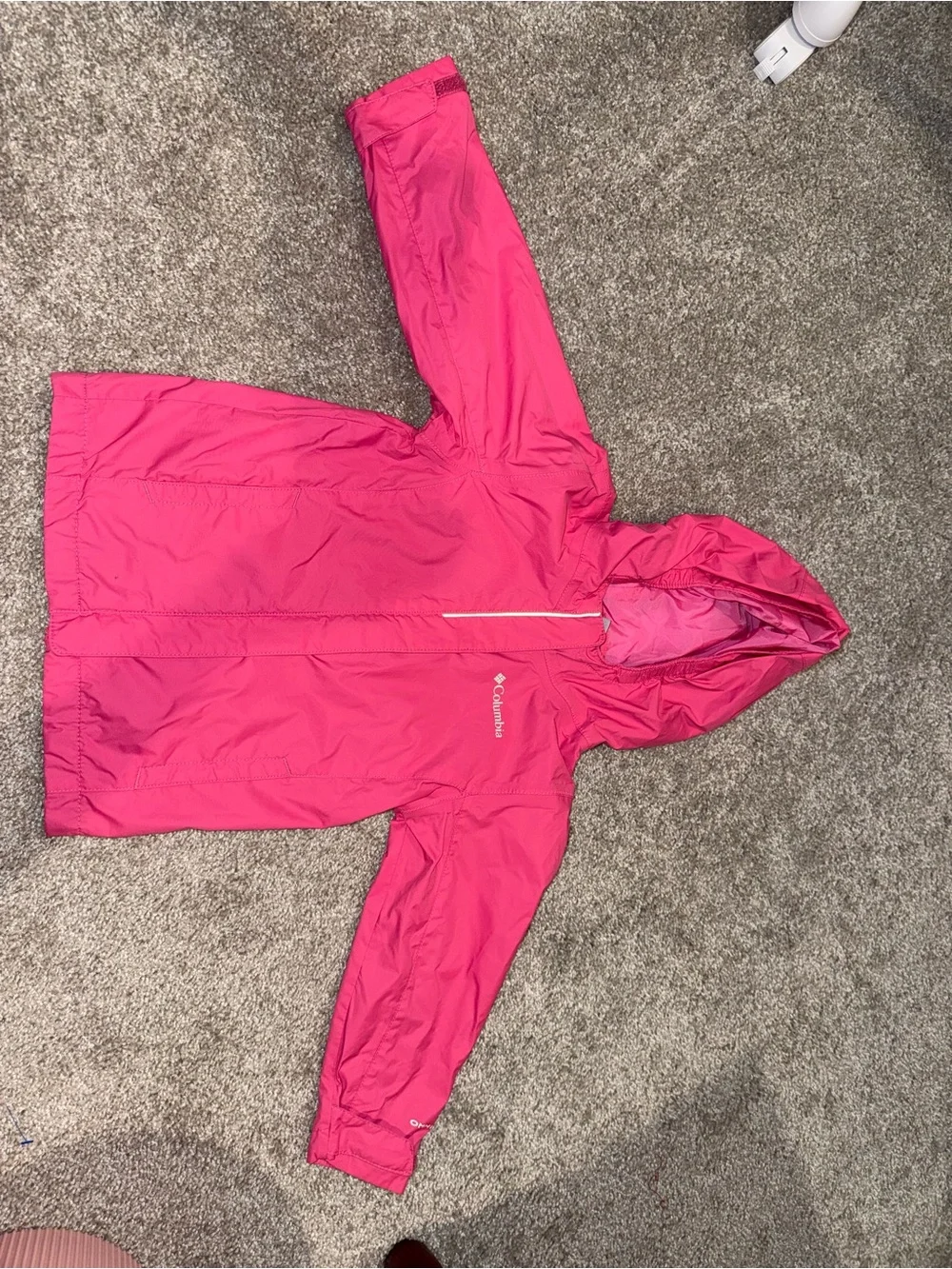 Columbia Kids Bright Pink Waterproof Rain Jacket with Hood